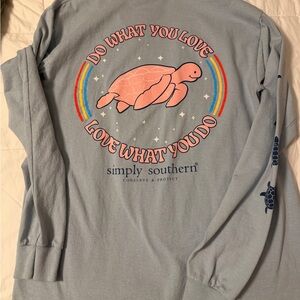 Simply Southern Light Blue Cotton Shirt